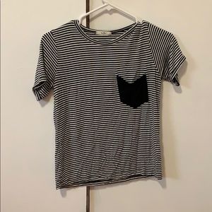 Très Bien black and white tee